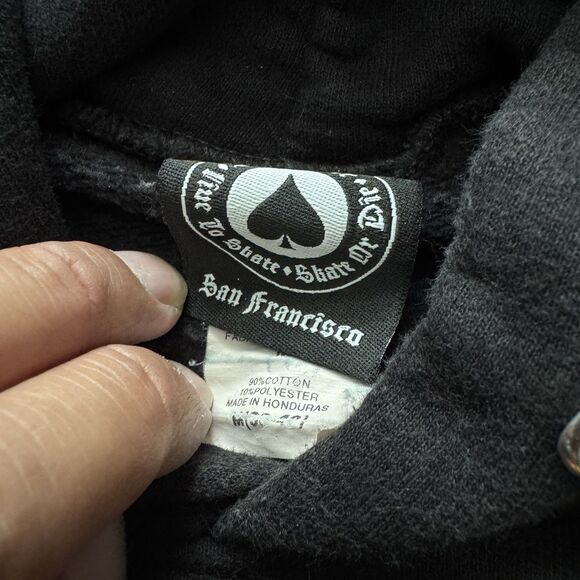 Thrasher Flame Logo Hoodie Black San Francisco Skate Mag Graphic Sz M Distressed - Picture 3 of 8